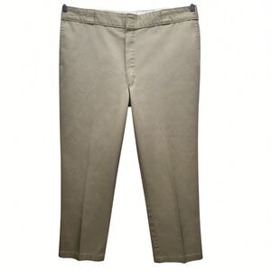 Dickies 874 Original Fit Work Pants Mens 42 x 30 Khaki Chinos Straight Leg